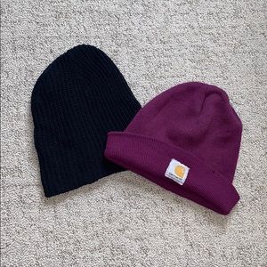 Carhartt beanie and black Beanie bundle
